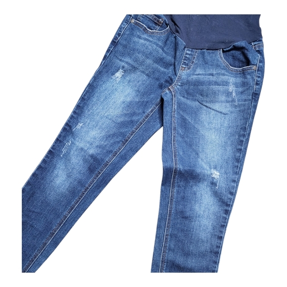Indigo Maternity Blue Denim Jeans Size Small - Picture 3 of 5